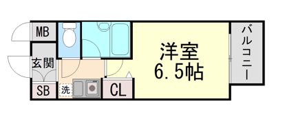 エスリード三宮第3の間取り画像