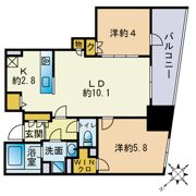 レーベン福岡天神ONE TOWERの間取り画像