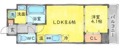 箕面Pleasantの間取り画像