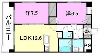 プレジール来住の間取り画像