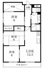 クレストコートの間取り画像