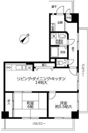 都立大イーストハイツの間取り画像