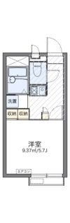 レオパレスハイツユーブライトの間取り画像