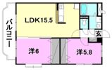 イーストヴィラ石井A棟の間取り画像