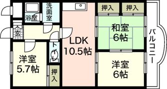 吉岡マンションの間取り画像
