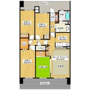 デュオヒルズつくば竹園 4階の間取り画像