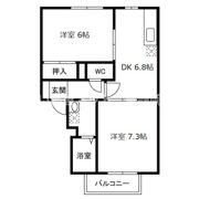 セゾンハトリ Bの間取り画像