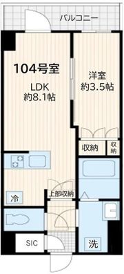 アルカンシエル新宿大京町の間取り画像