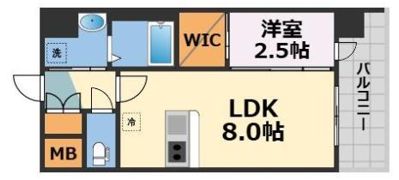 セレニテ南堀江エクラの間取り画像