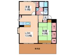 瀬戸内ハイツB棟の間取り画像