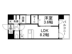 レジュールアッシュ神戸湊川公園の間取り画像