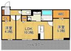 TORISIA陣原の間取り画像