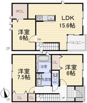 内田東町1－15KODATEXⅡAの間取り画像