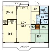 あさひマンション渡鹿の間取り画像