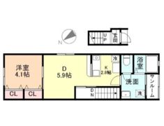 プレッシャス今泉の間取り画像