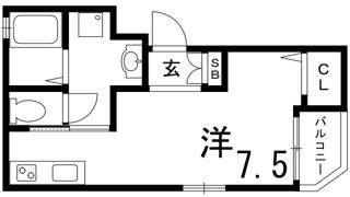 ワコーレヴィータ神戸上沢通サウスの間取り画像