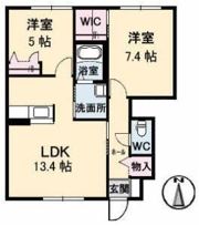シャーメゾン エメ A棟の間取り画像