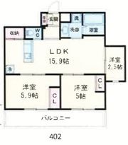 プラティーヌ碑文谷の間取り画像