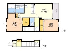 仮）新宮町夜臼1丁目新築アパートの間取り画像