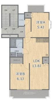 メゾンドール八千代の間取り画像