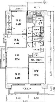 ラ・キャッスル21植田Ⅱの間取り画像