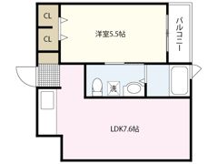 リーベ上東雲の間取り画像