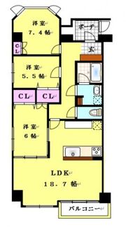 両備グレースマンション医大西Ⅱの間取り画像