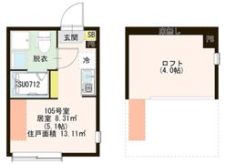 シェ ル サンキエム 堀切の間取り画像