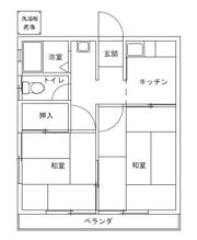 コーポキムラA棟の間取り画像