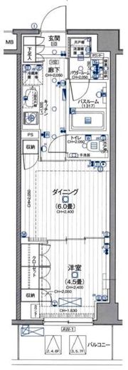 デュオステージ横濱赤門通りの間取り画像