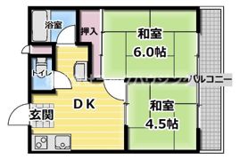 常昌ハイツの間取り画像