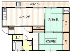 マンション尾那岡1号棟の間取り画像