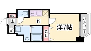 エスティロアール神戸駅前の間取り画像
