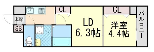 ラパン すみよしの間取り画像