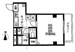 Y’s flat入谷 ワイズフラット入谷の間取り画像