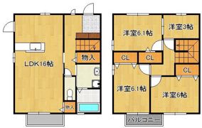 オリーブ学研台 D棟の間取り画像