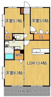 CLAIRひびきの一番館の間取り画像