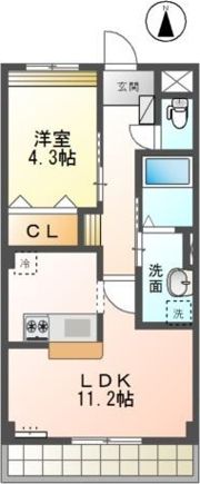 グレーシア水前寺の間取り画像