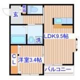 シャトルクレスト向山Aの間取り画像