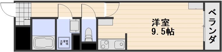 朝日プラザ岡山サウスフロント412号室の間取り画像