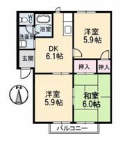 コーポエクセル Ⅲ棟の間取り画像