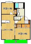 ディアス茶屋の原Bの間取り画像