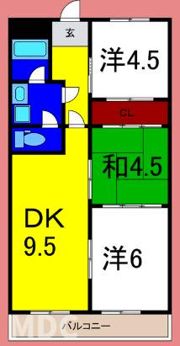 第1サニーハイツの間取り画像