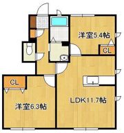 フェリーチェ学研台II Aの間取り画像