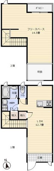 リピネB棟の間取り画像