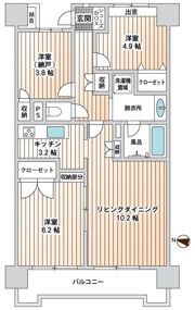 セブン・ナルケマンションの間取り画像
