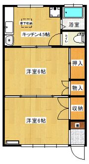 ハイツ北上の間取り画像