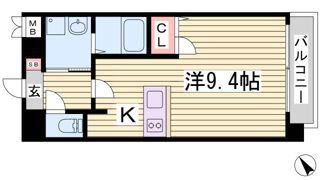 プレミアムコート神戸三宮の間取り画像