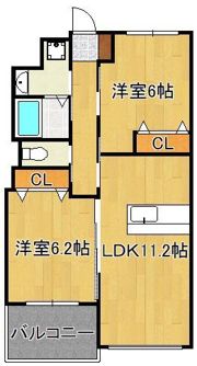 エバーグリーン小倉の間取り画像