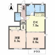 grove place B棟の間取り画像